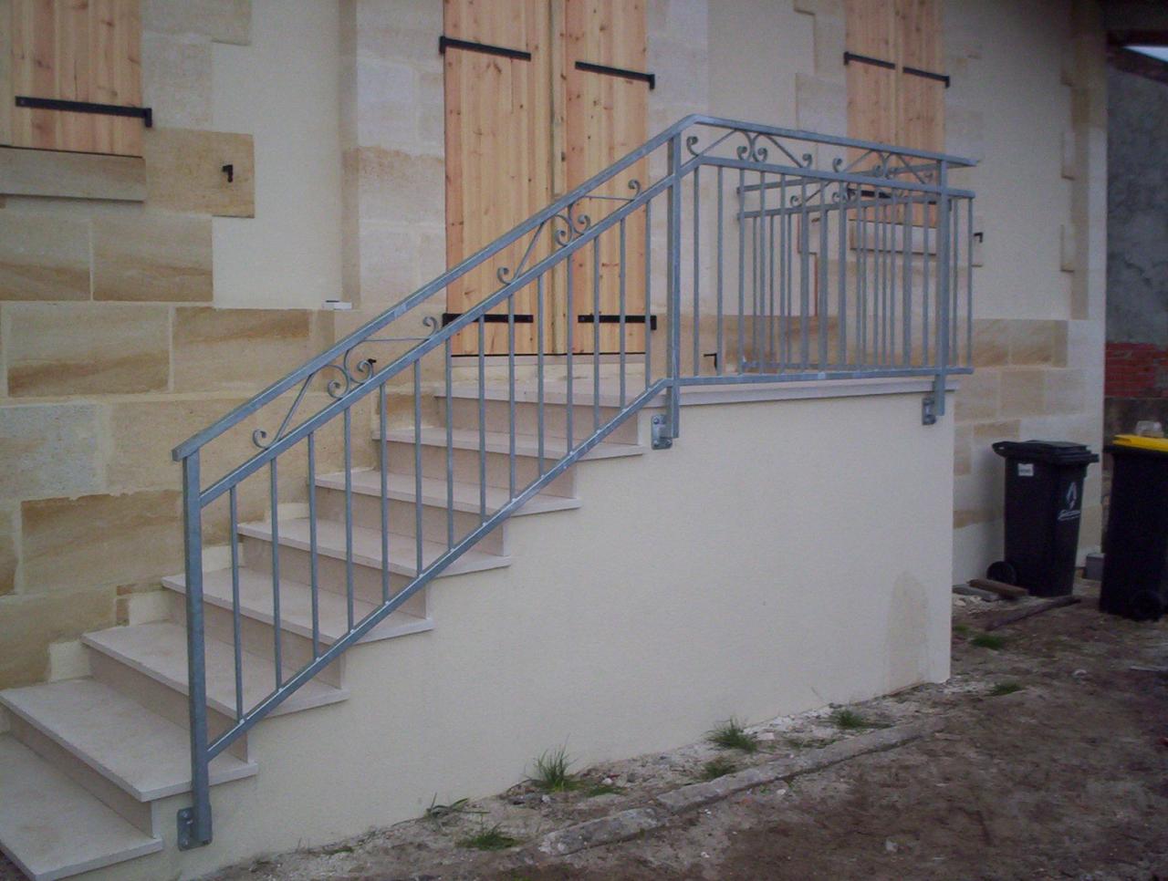 rampe escalier galvanisé